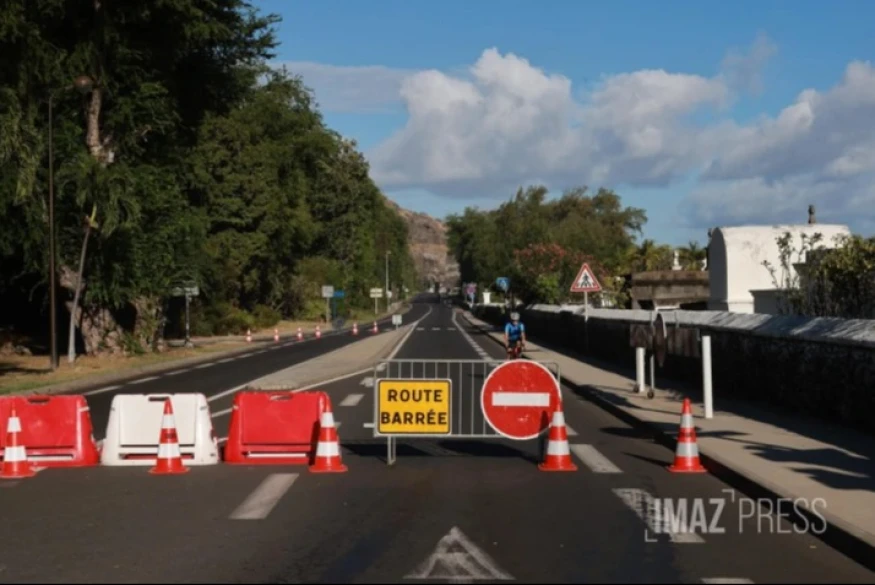 RN1A à Saint-Paul : le Cap Lahoussaye totalement fermé à la circulation